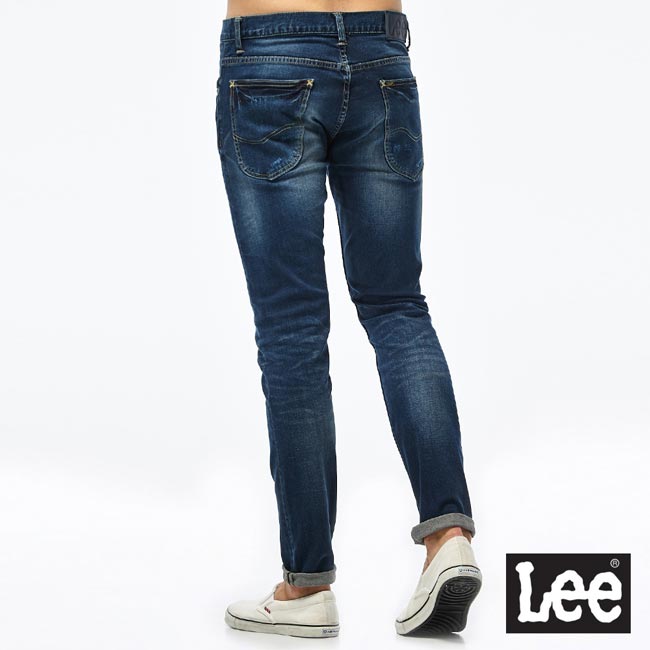 Lee 牛仔褲 709低腰合身小直筒牛仔褲- 男款-淺藍