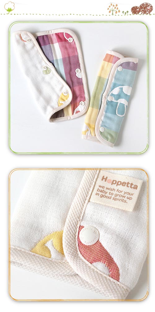 Hoppetta 六層紗繽紛蘑菇背巾口水巾