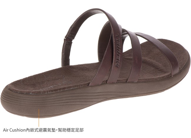 MERRELL DUSKAIR SEAWAY 休閒真皮女拖鞋-咖啡(94250)