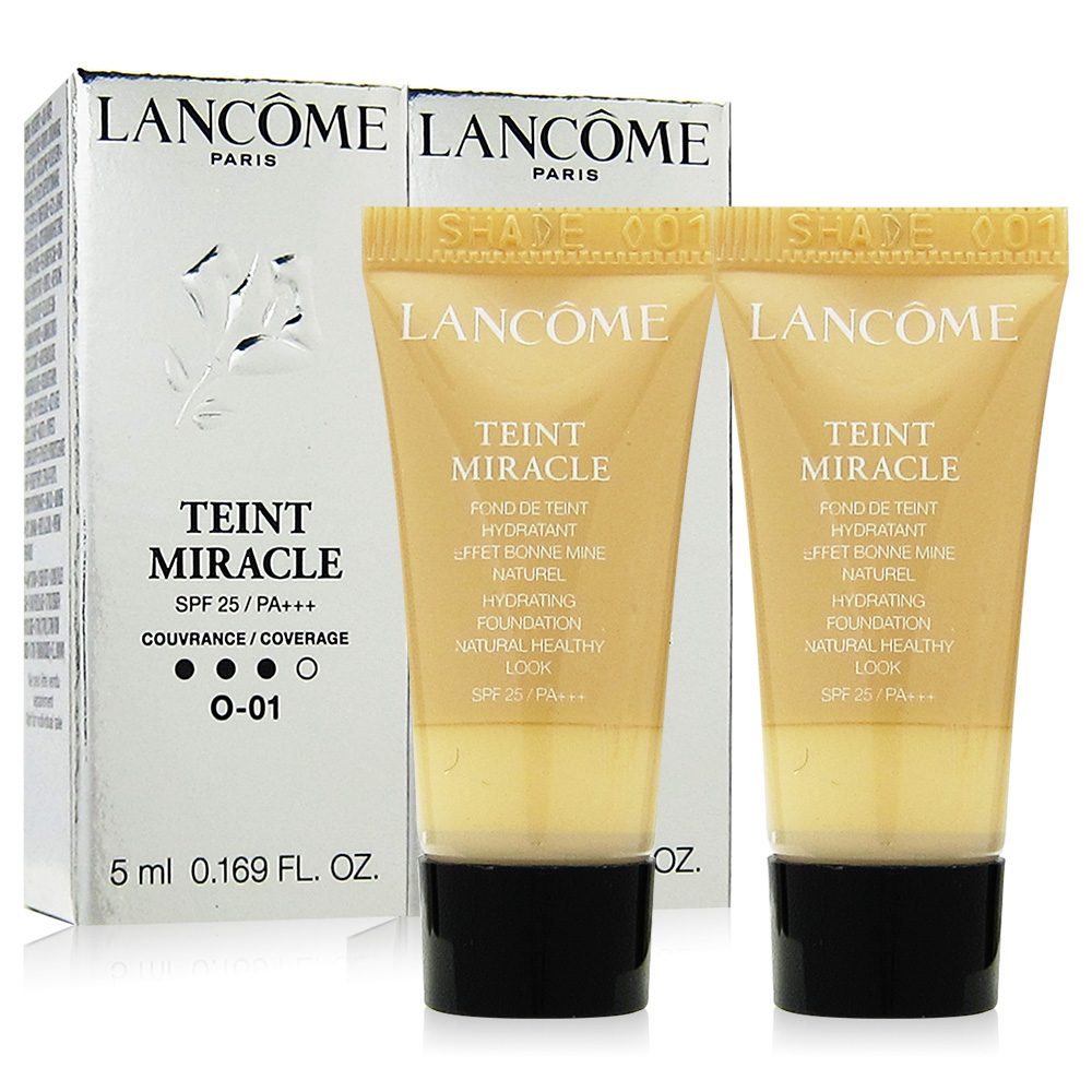 LANCOME蘭蔻 水感奇蹟恆久光粉底#O-01 5mlx2入