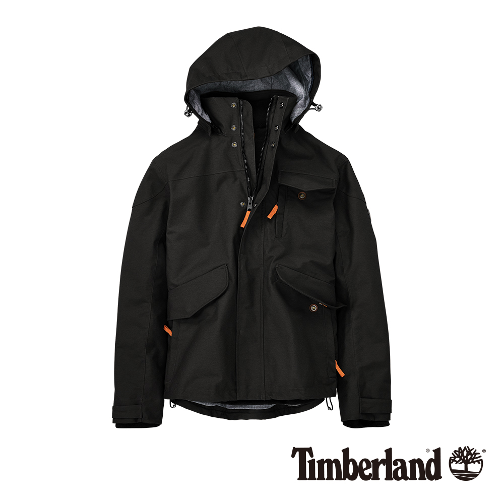 Timberland 男款黑色三合一防水野戰夾克外套