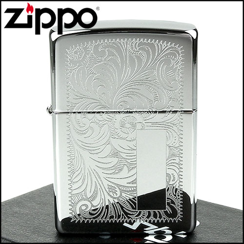 ZIPPO美系-Venetian威尼斯人雕花圖案設計-鍍鉻拋光鏡面打火機