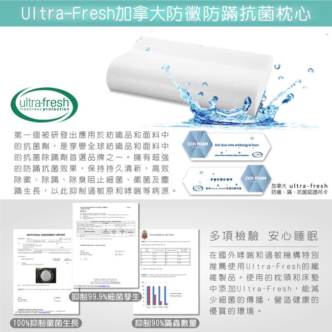 House Door 日本大和防蹣抗菌表布 親膚涼感釋壓記憶枕 大工學型 2入