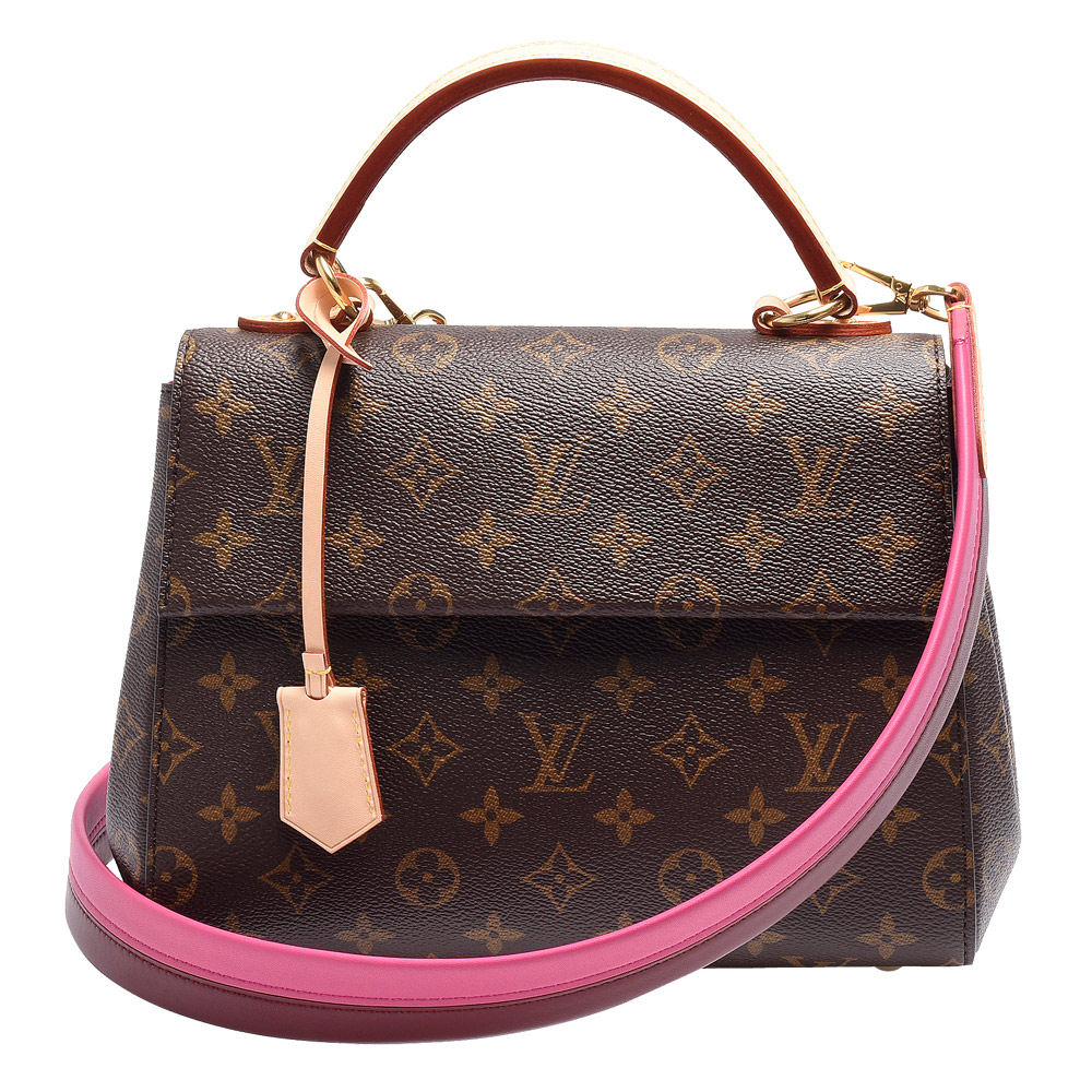 LV M42738 經典Monogram CLUNY BB雙色背帶手提/肩背包