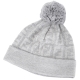 FENDI 淺灰色經典織紋反褶設計毛球飾針織帽(100%LANA) product thumbnail 1