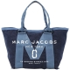 MARC JACOBS New Logo 丹寧牛仔購物包(小/深藍色) product thumbnail 1