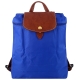 Longchamp 皮飾邊折疊後背包(海藍色) product thumbnail 1