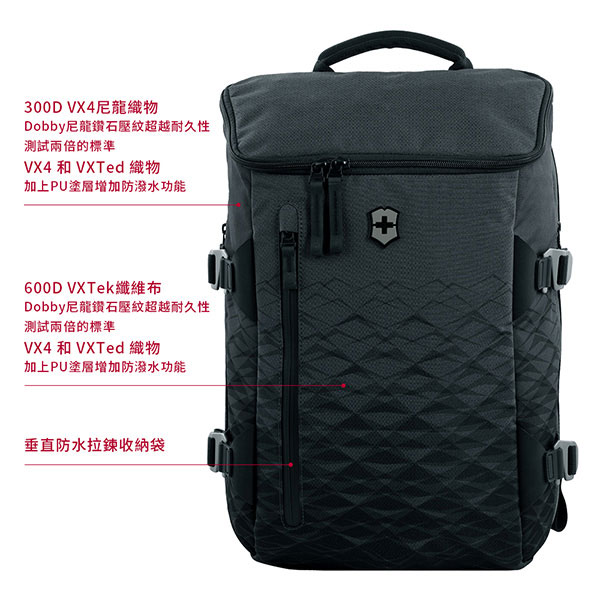 VICTORINOX 瑞士維氏VX Touring系列15吋電腦後背包-深灰