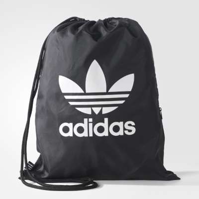 adidas GYMSACK TREFOIL 束口袋 黑 白