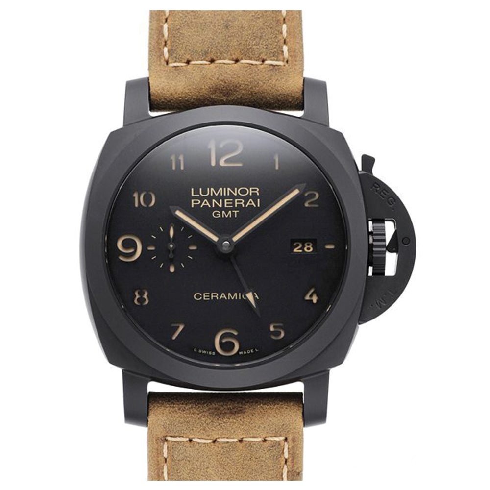 (展示福利品)PANERAI 沛納海 Luminor PAM441 GMT 黑陶瓷腕錶-44mm