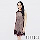 JESSICA - 蕾絲拼接流蘇設計洋裝（棕） product thumbnail 1