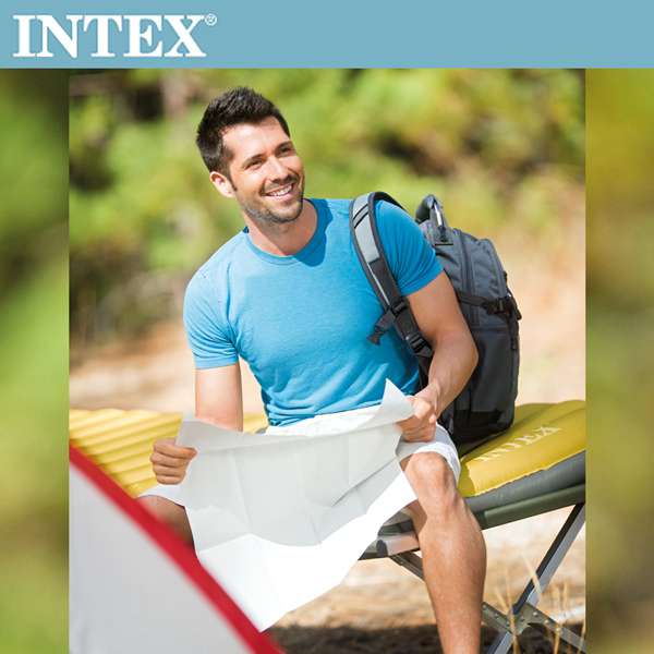 INTEX 登山單車露營專用輕量充氣床墊/睡墊-76cm(68708)