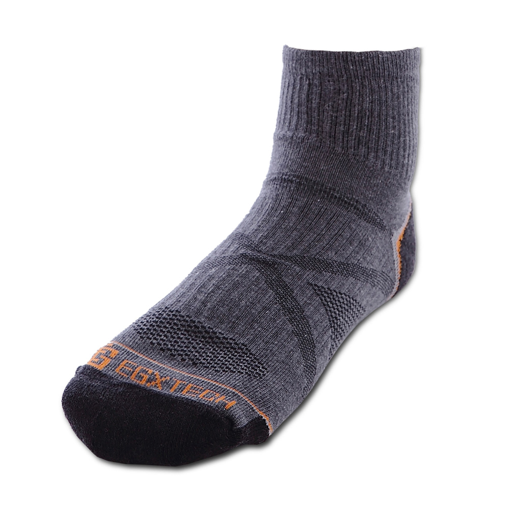 EGXtech 多功能X型繃 運動機能襪 中筒襪( FIX-1灰/橘) 2雙入