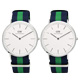 DW Daniel Wellington 鄉村俱樂部尼龍腕錶-藍x綠/40mm+40mm product thumbnail 1