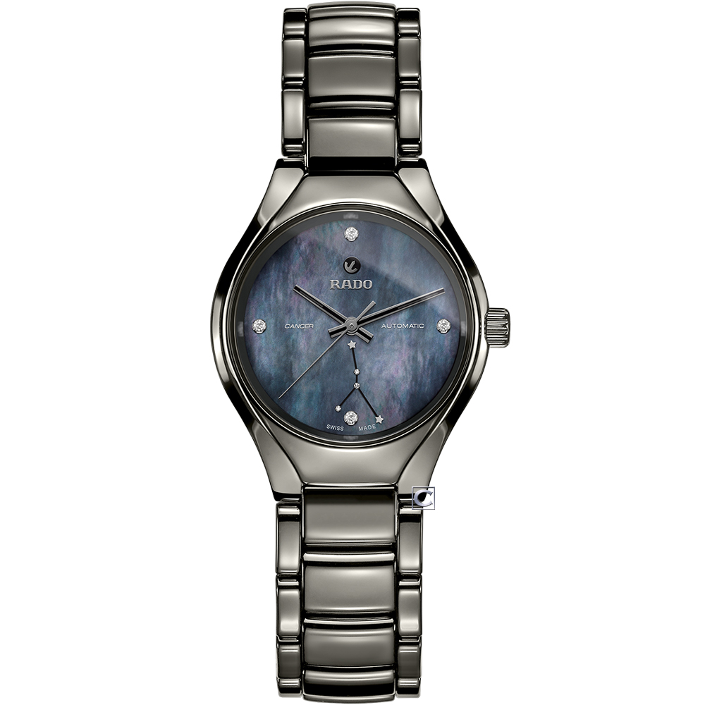 RADO 雷達錶 官方授權(R02) 真我系列12星座時尚腕錶-巨蟹座(R27243912)-30mm