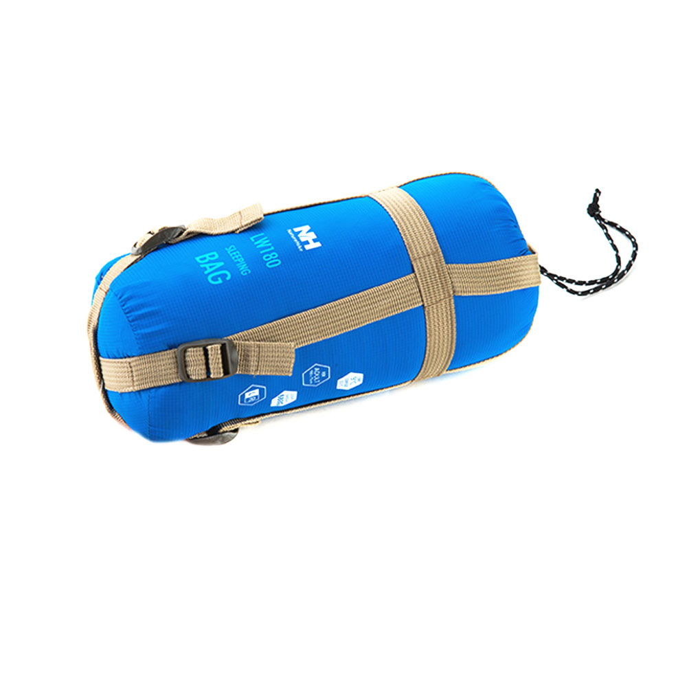PUSH! 登山戶外用品 一手抓超輕四季空調被睡袋信封睡袋 天藍色P23