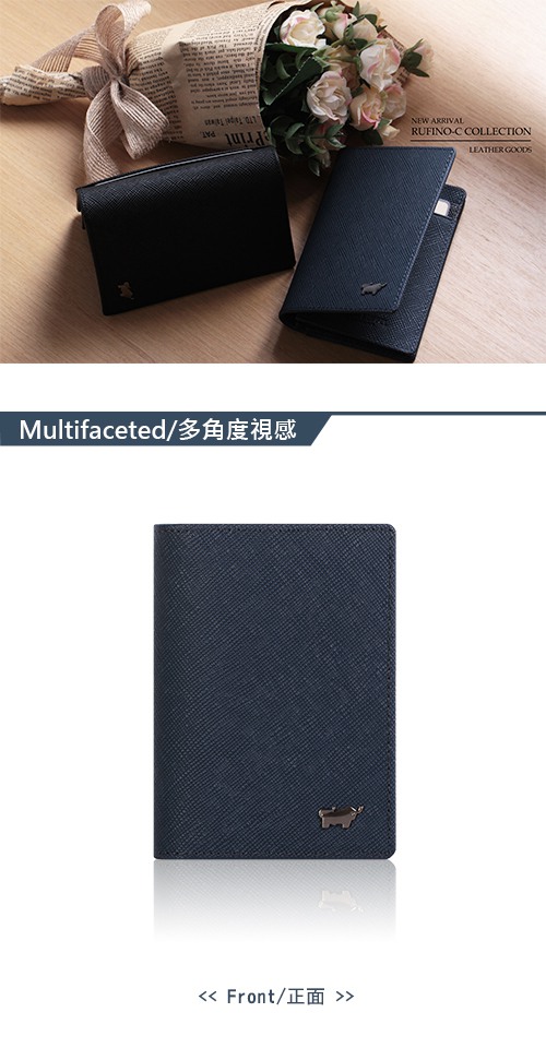 BRAUN BUFFEL - RUFINO-C洛非諾III系列4卡名片夾 - 午夜藍