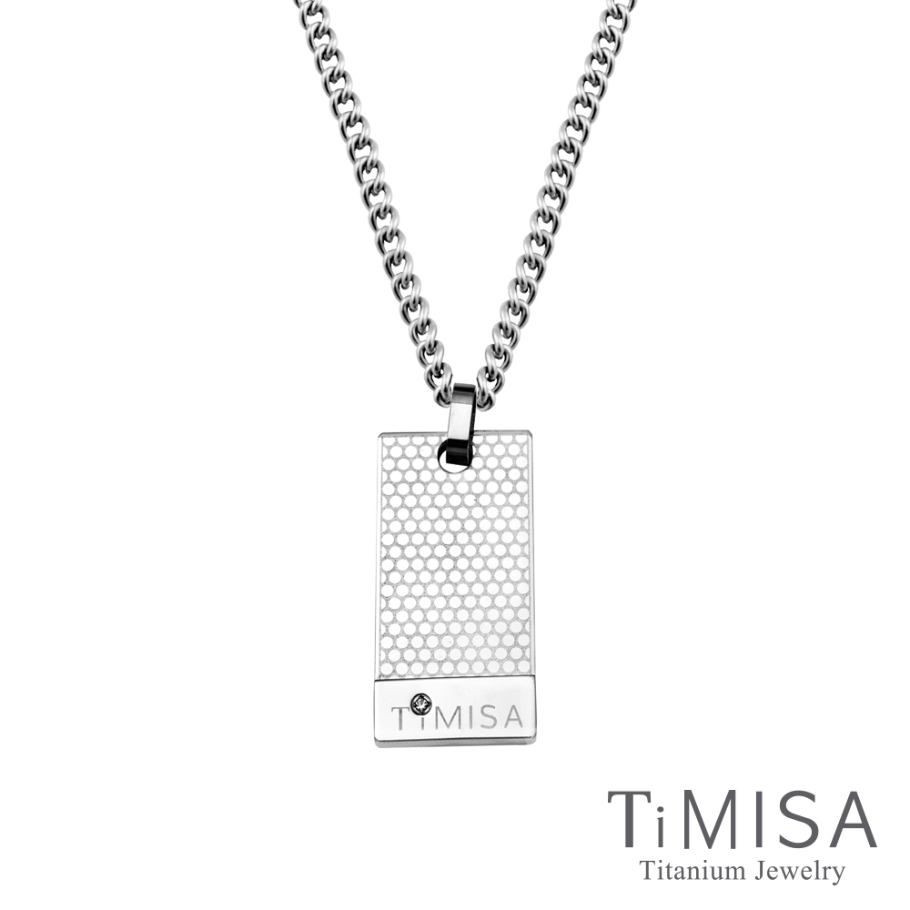 TiMISA 宣言M 軍牌純鈦項鍊(M02D)
