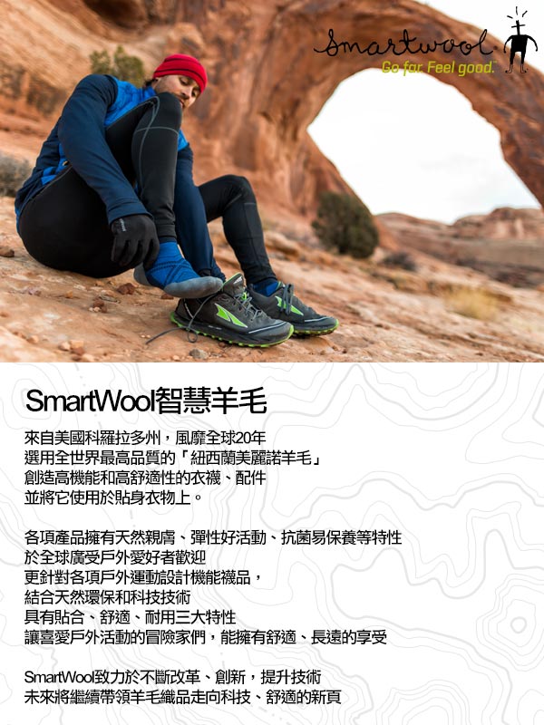 SmartWool 戶外 PhD輕量避震 中筒羊毛襪 女 灰褐