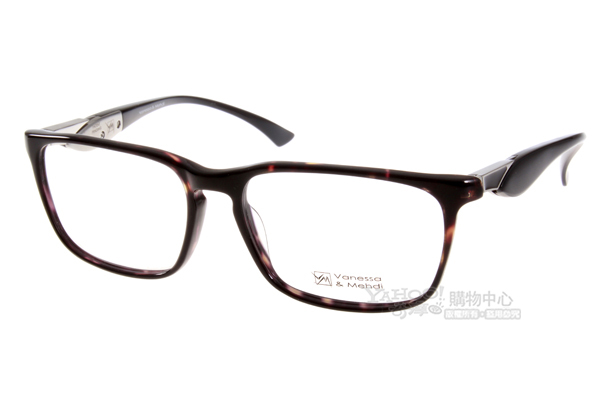 Vanessa&Mehdi眼鏡 全框設計/琥珀黑#VM1201 C0007