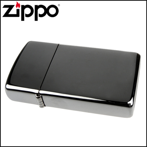 ZIPPO 美系超質感Black ice-黑冰色鏡面打火機(窄版)