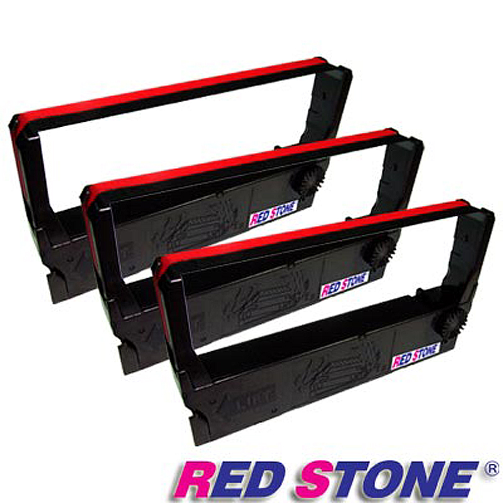 RED STONE for EPSON ERC23收銀機/記錄器 色帶(1組3入)黑色＆紅色