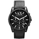 A│X Armani Exchange 時尚三眼計時腕錶-黑/44mm product thumbnail 1