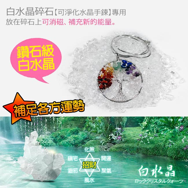 A1寶石頂級水晶開運能量項鍊/墜飾(8款任選-贈白水晶碎石)