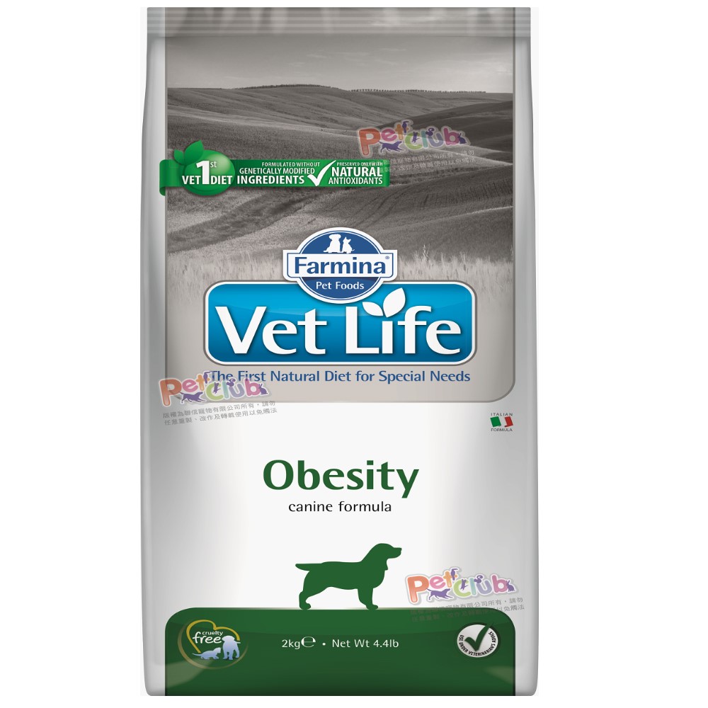 義大利法米納《VetLife天然處方系列-犬用體重控制配方》2kg