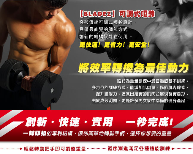 【BLADEZ】AD32-可調式啞鈴-32kg