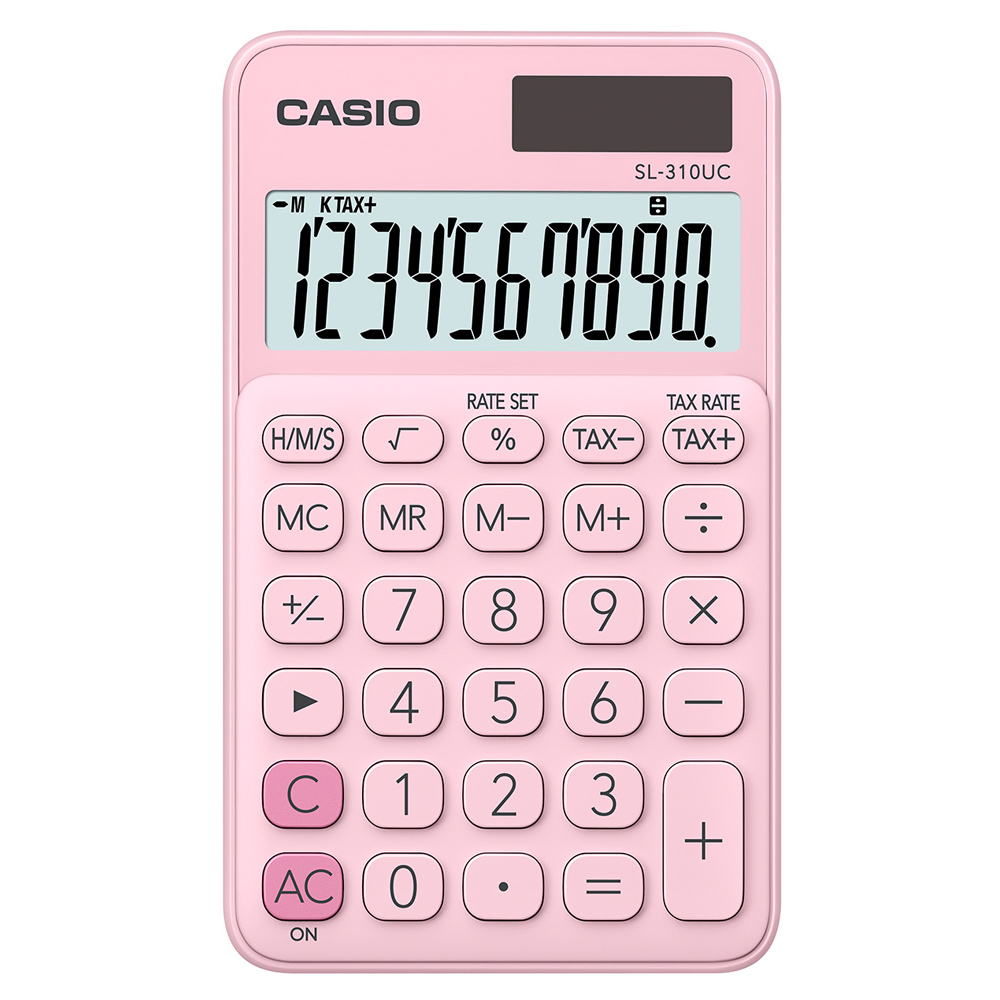 CASIO 10位元甜美馬卡龍輕巧口袋型計算機(SL-310UC-PK )-草莓粉