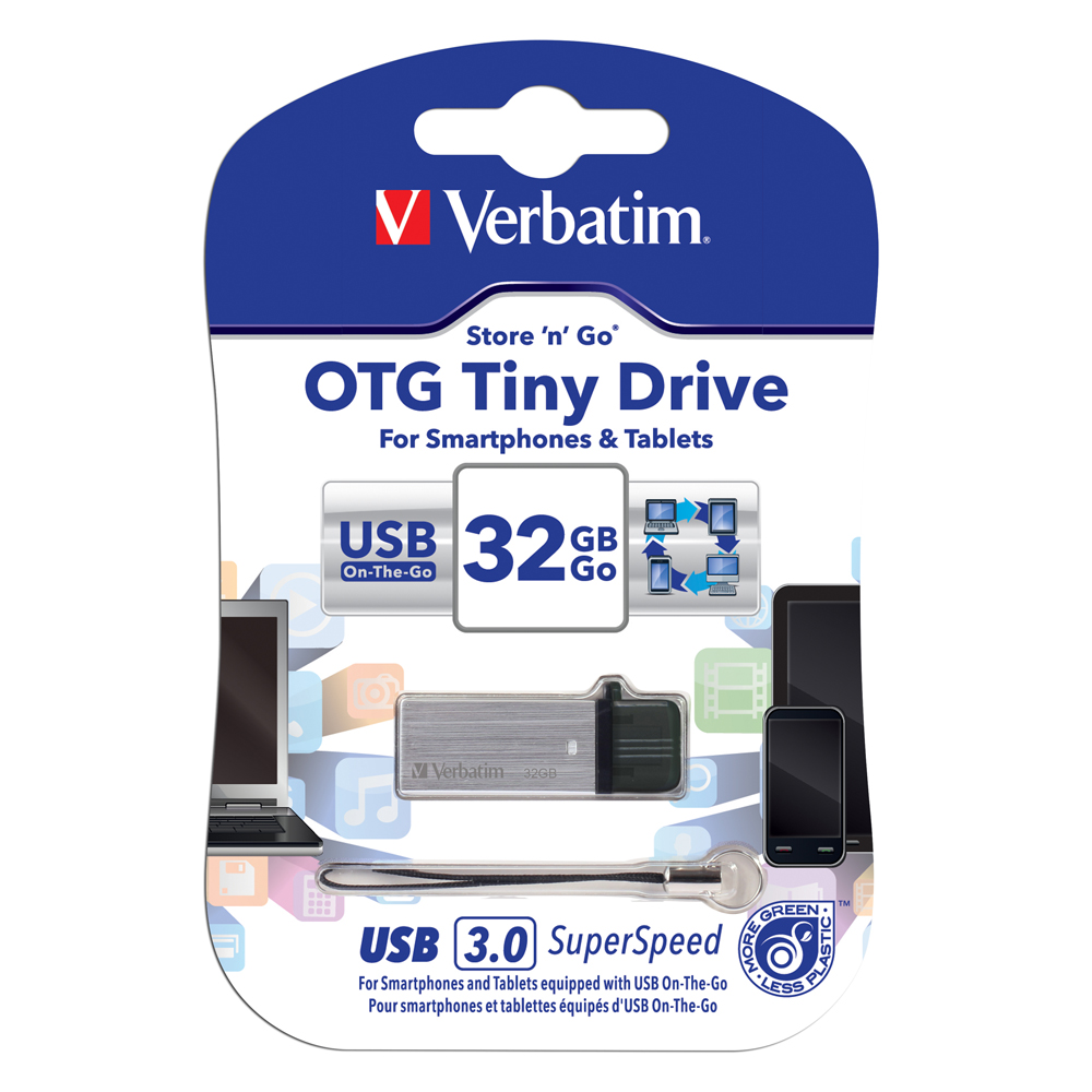 Verbatim 威寶 32GB OTG 3.0 TINY 雙介面手機平板高速隨身碟