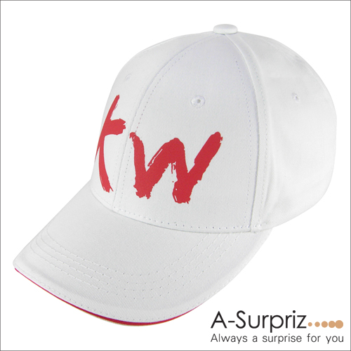 A-Surpriz KW字母棒球帽(白)