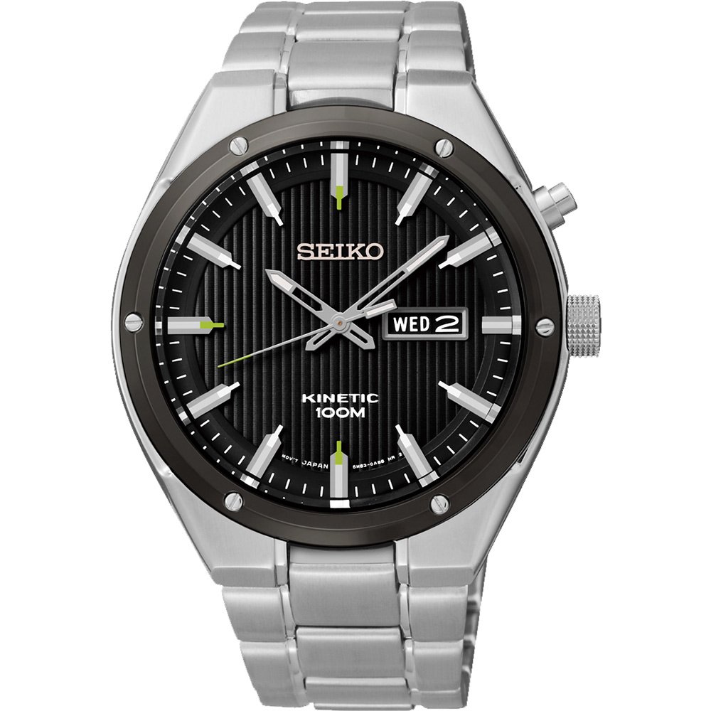 SEIKO Kinetic 極地傳說人動電能腕錶(SMY151P1)-黑/42mm