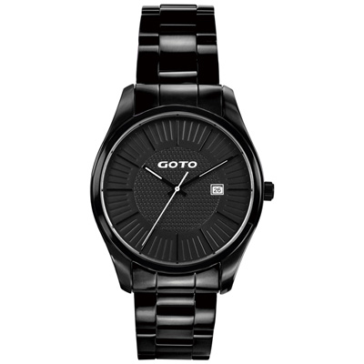 GOTO 舞台之星時尚腕錶-IP黑/40mm