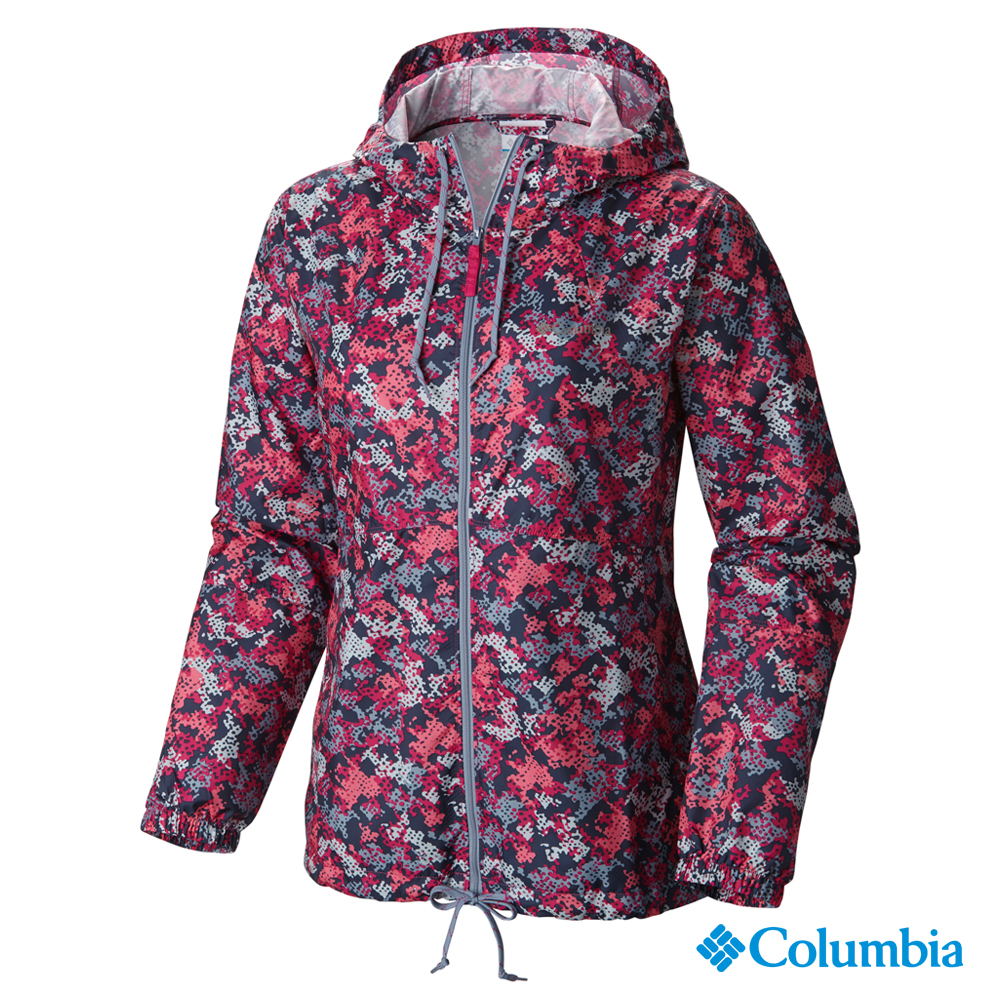 【美國Columbia哥倫比亞】防潑水防風連帽外套-女-艷粉紅(UKR30130HP)