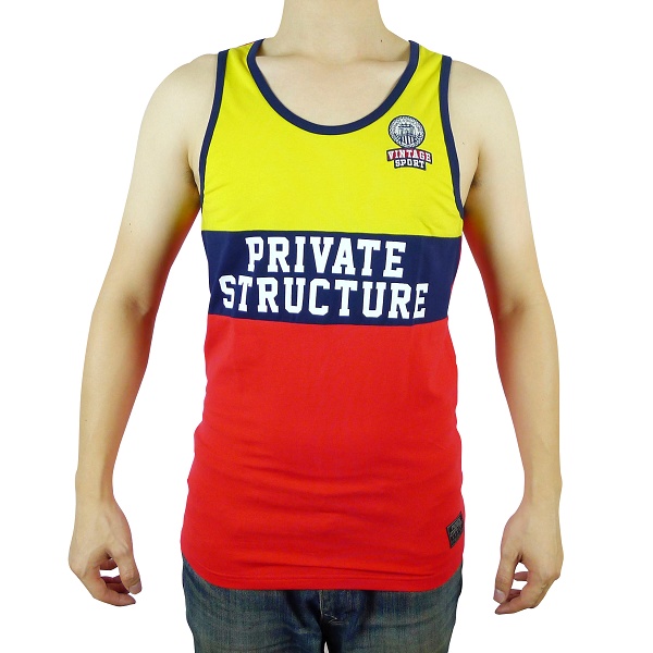 Private Structure 國家系列-台灣設計款限量拼接運動背心(紅色)