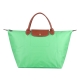 Longchamp 經典Le Pliage系列戰馬摺疊短把水餃包(中/亮綠) product thumbnail 1