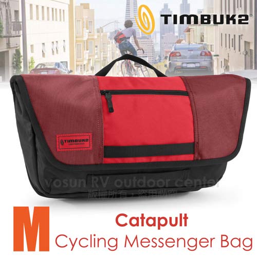 【美國 TIMBUK2】新款 Catapult 輕巧郵差包(M,5L)_紅/黑