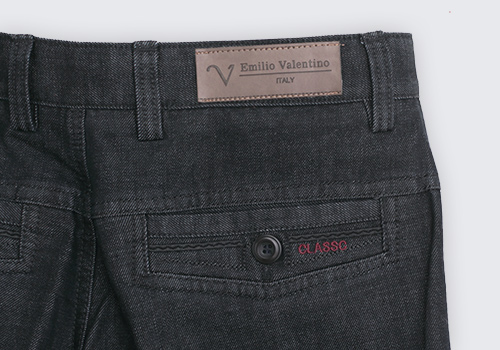 Emilio Valentino 范倫提諾經典仿牛仔休閒褲-黑