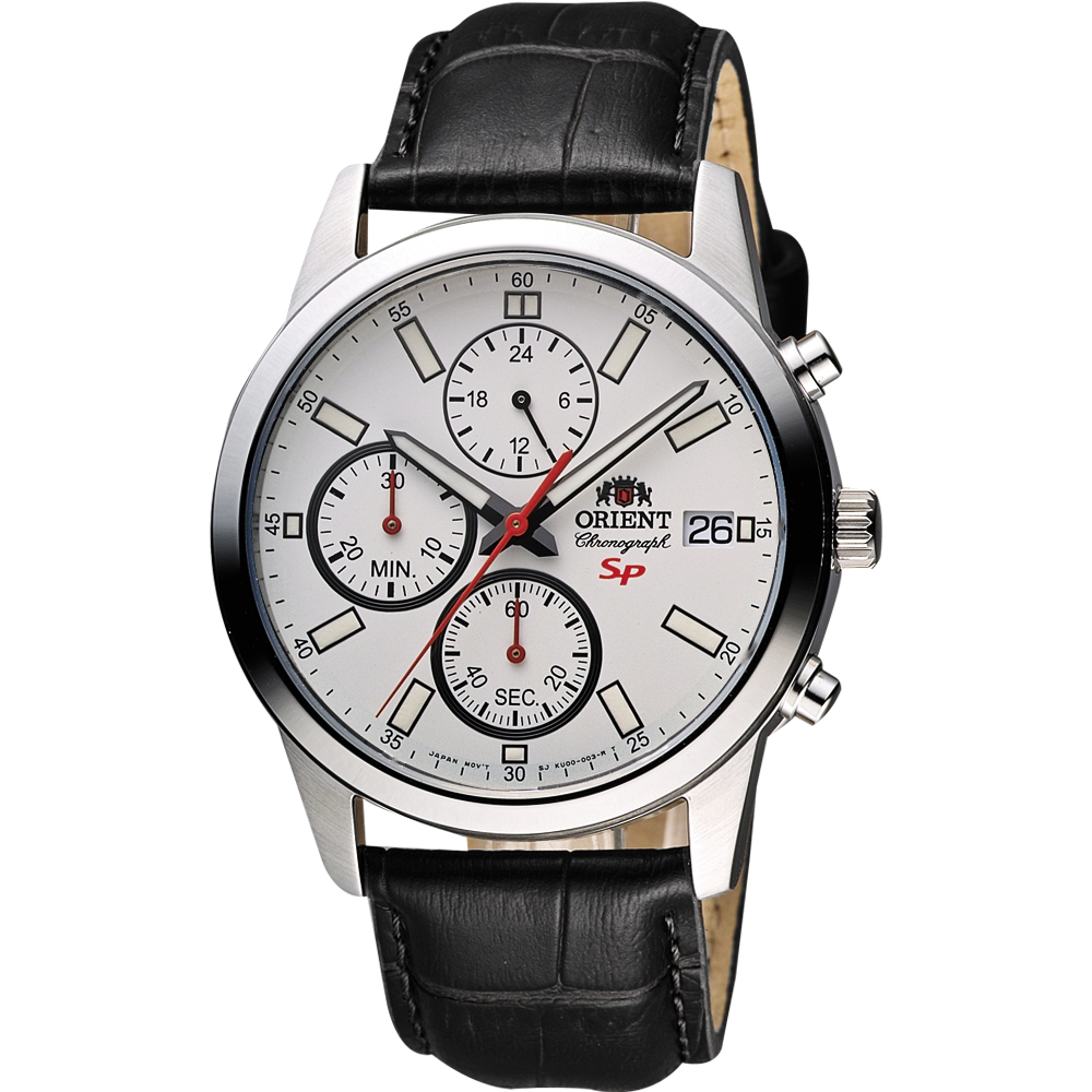 ORIENT東方 SP 尖鋒時刻計時手錶FKU00006W-白x黑/41mm
