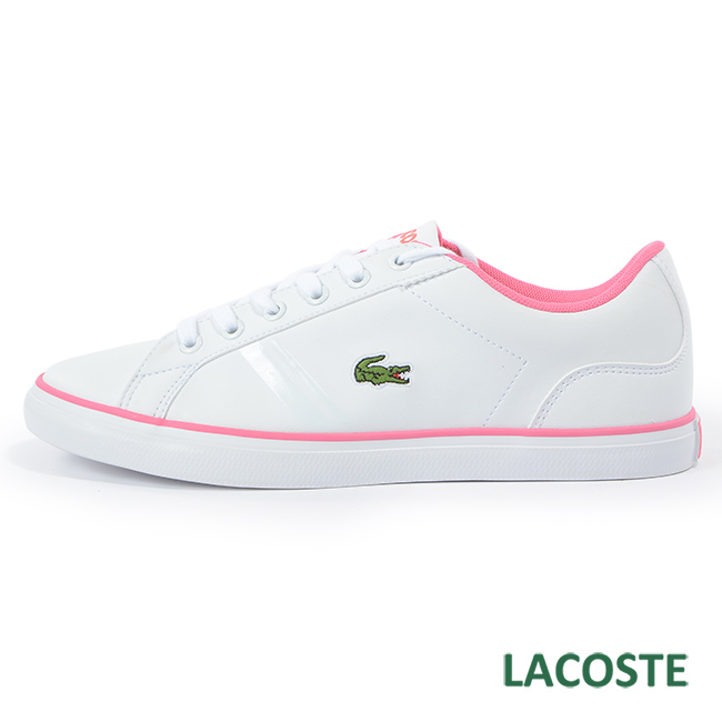 LACOSTE 女用休閒鞋-白/粉