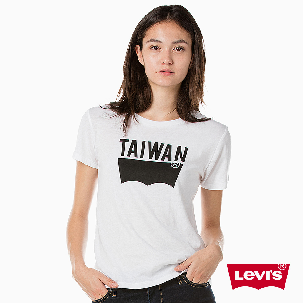 Levis T恤 女裝 短袖純棉TEE 城市Logo 台灣