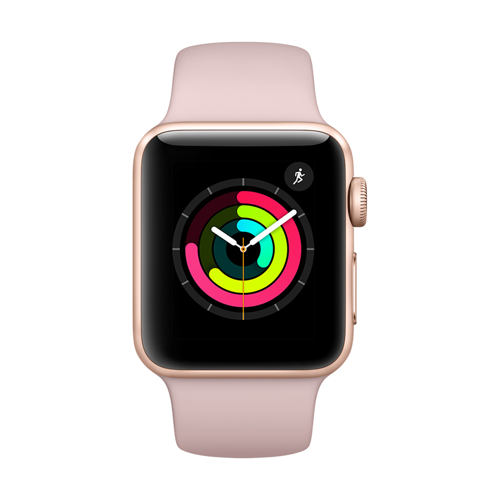 Apple Watch Series 3 GPS,38mm金色鋁金屬錶殼/粉沙色運動錶帶| 其他