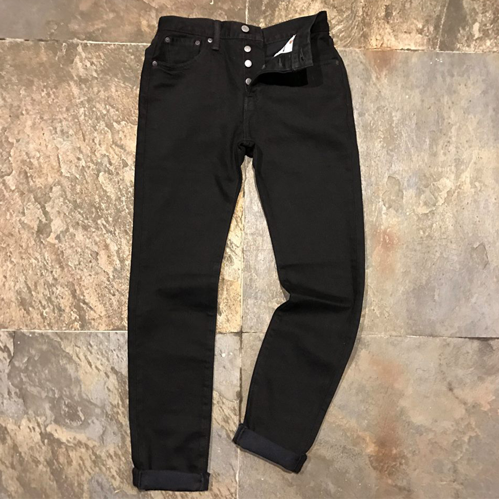 Levis 男款 Skinny中腰緊身牛仔褲 排釦 彈性布料