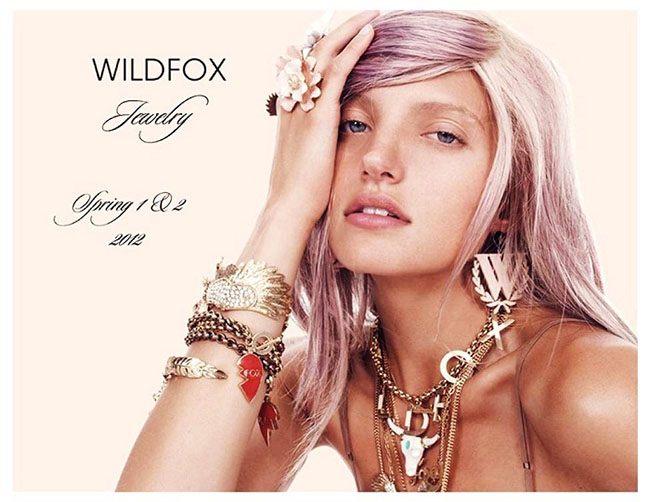 Wildfox Couture 美國品牌 WILD x FOX 銀灰色雙環戒 2件套組