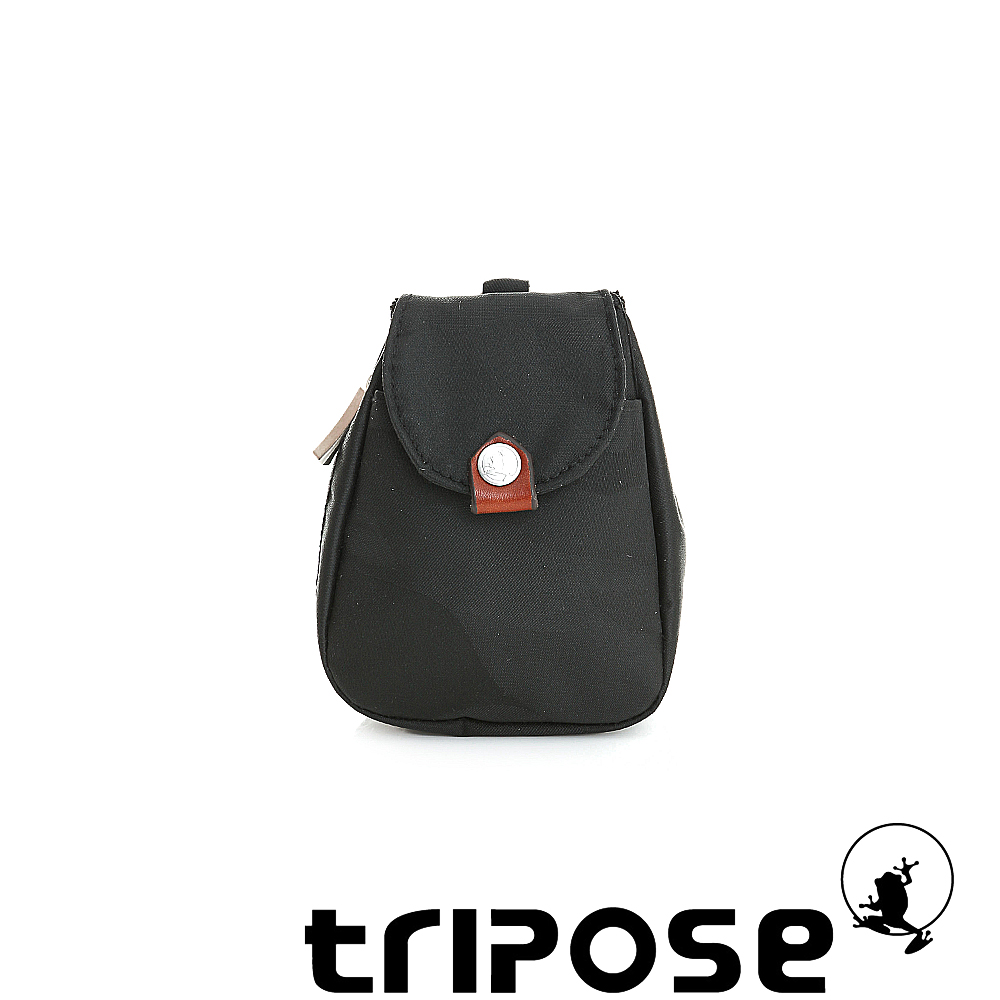 tripose 漫遊系列迷彩印花鑰匙零錢包 -黑