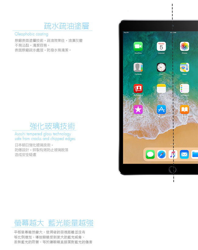 RetinaGuard 視網盾 iPad Pro 10.5吋防藍光鋼化玻璃保護貼