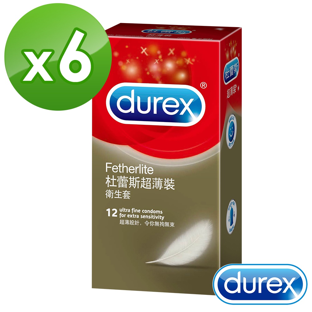 【Durex杜蕾斯】 超薄裝 保險套 12入裝x6盒