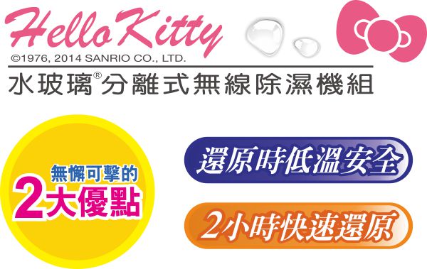 GW x Hello Kitty 水玻璃KITTY分離式除濕機補充包(1入)